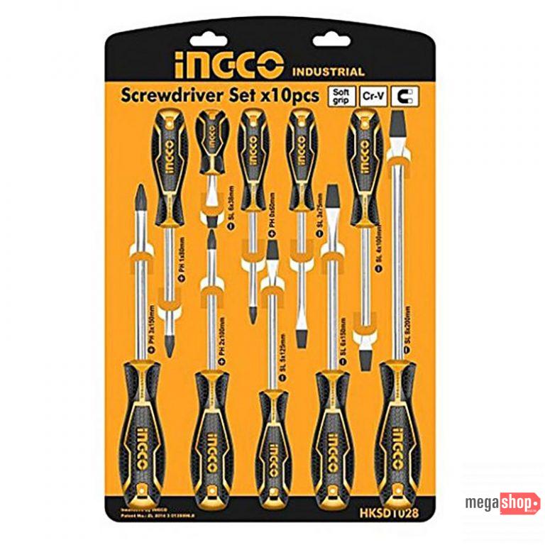 Ingco 10 Pcs Screwdriver Set - HKSD1028