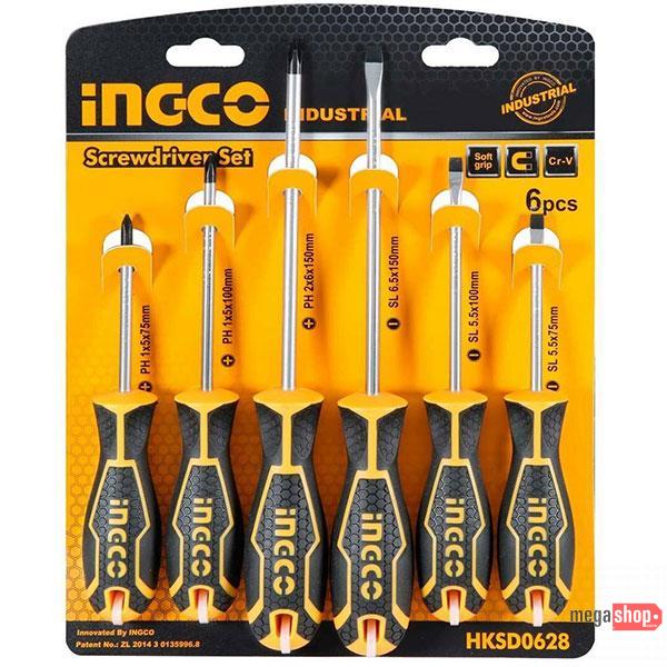 Ingco 6 Pcs Screwdriver Set - HKSD0628 Ingco 6 Pcs Screwdriver Set - HKSD0628