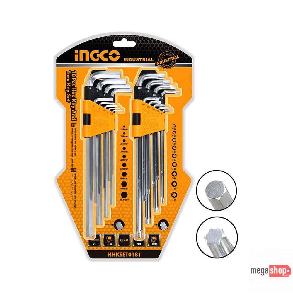 Ingco 18 Pcs Hex Key and Torx Key Set HHKSET0181 Ingco 18 Pcs Hex Key and Torx Key Set HHKSET0181