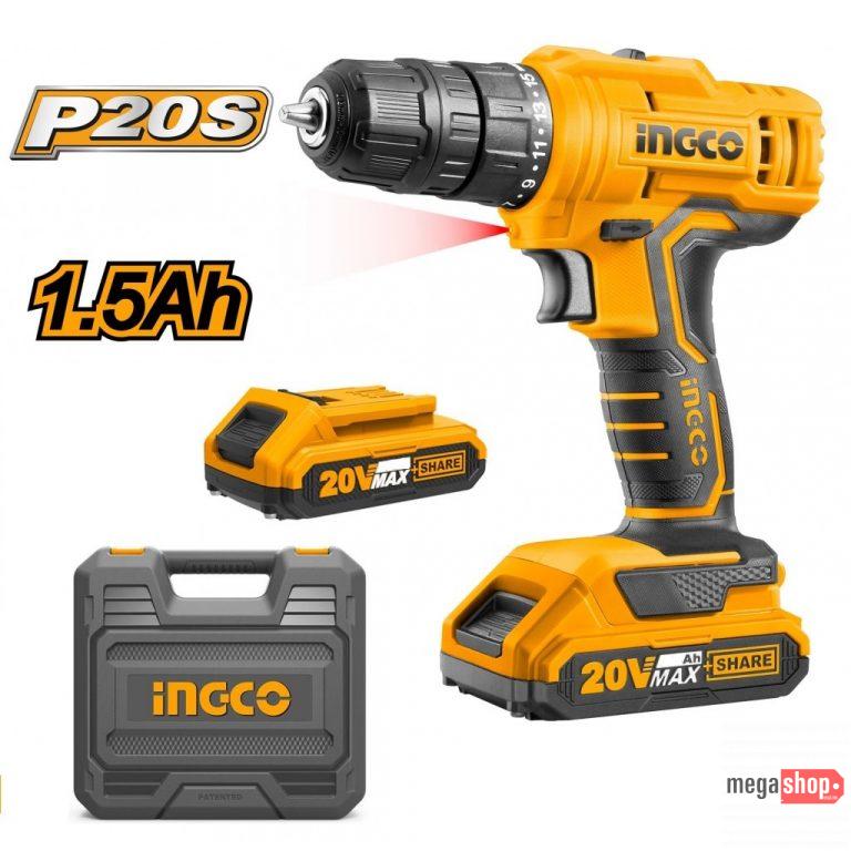Lithium-Ion Impact Driver: 170NM Ingco CIRLI20012 Brushless Motor Drill voltage:20V Hex shank:1/4"