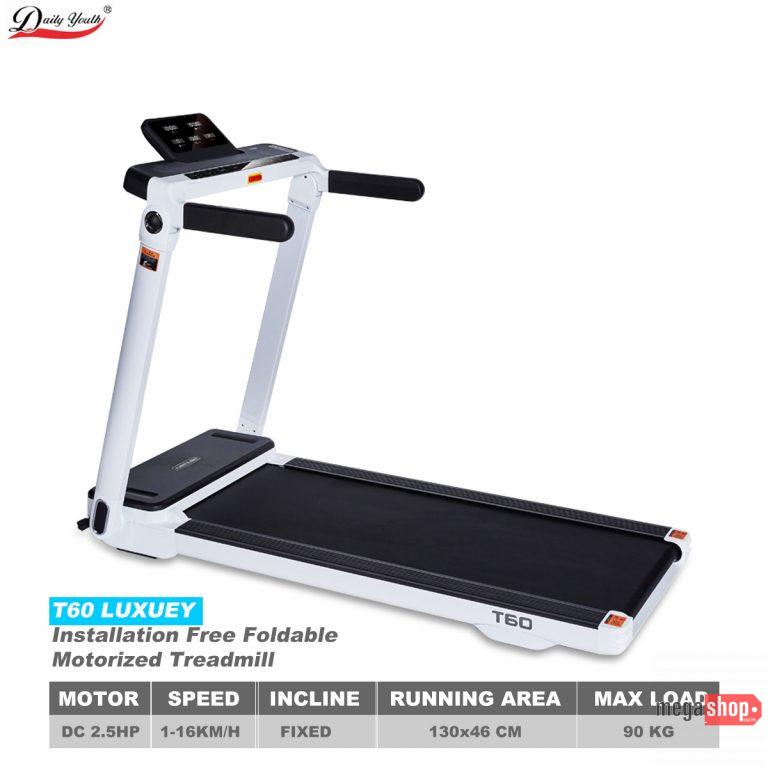T60 Luxury Installation-Free Foldable Motorized Treadmill