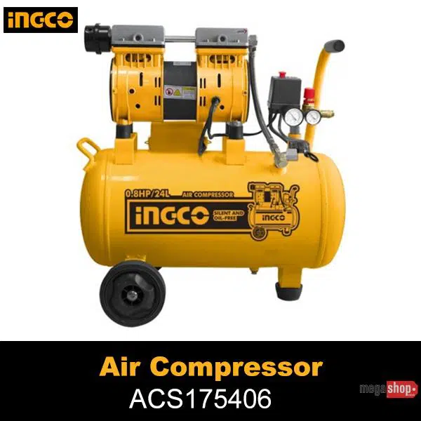 Ingco Silent And Oil Free Air Compressor ACS175406 - 40L Ingco Silent And Oil Free Air Compressor ACS175406 - 40L