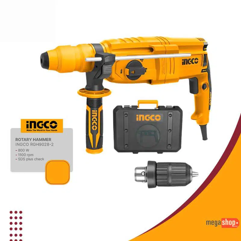 Ingco Rotary Hammer 800W - RGH9028-2 Ingco Rotary Hammer 800W - RGH9028-2