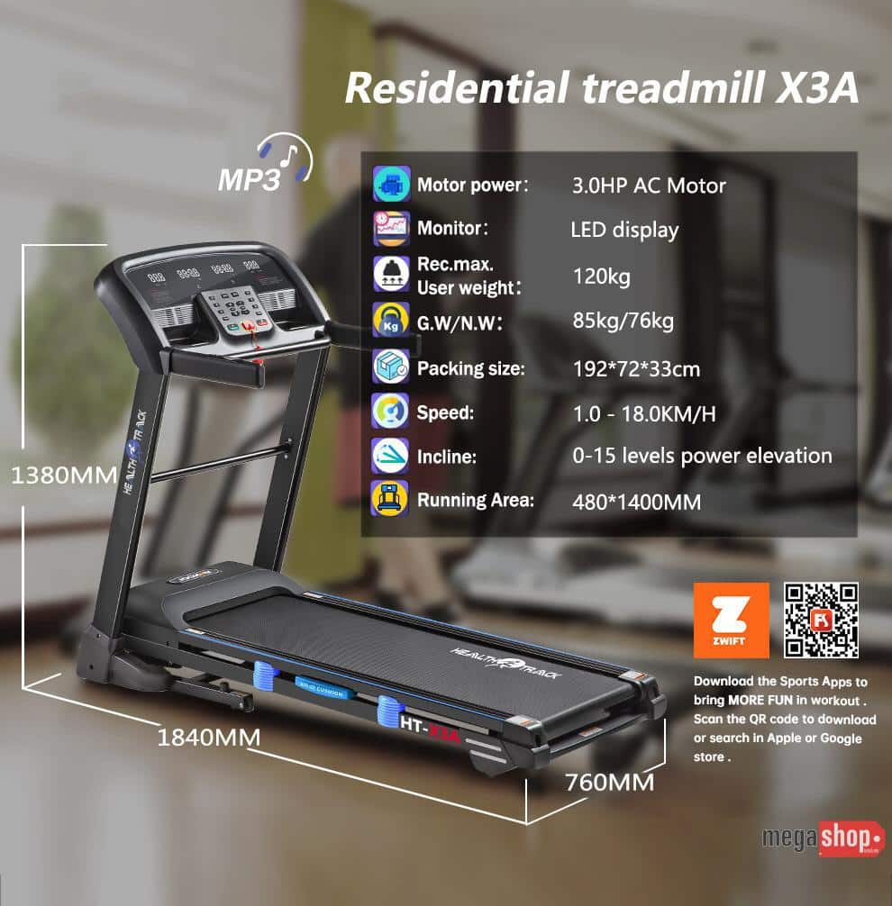 Home Use Ac Motor Electric Treadmill - X3A Home Use Ac Motor Electric Treadmill - X3A