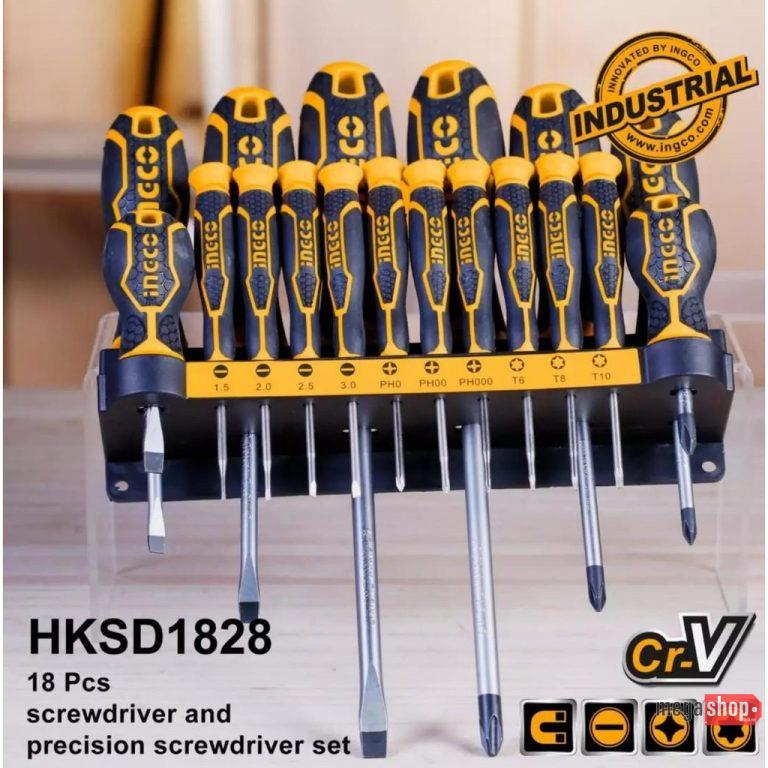 Ingco 18 Pcs Screw Driver Set And Precision Screwdriver Set Industrial HKSD1828