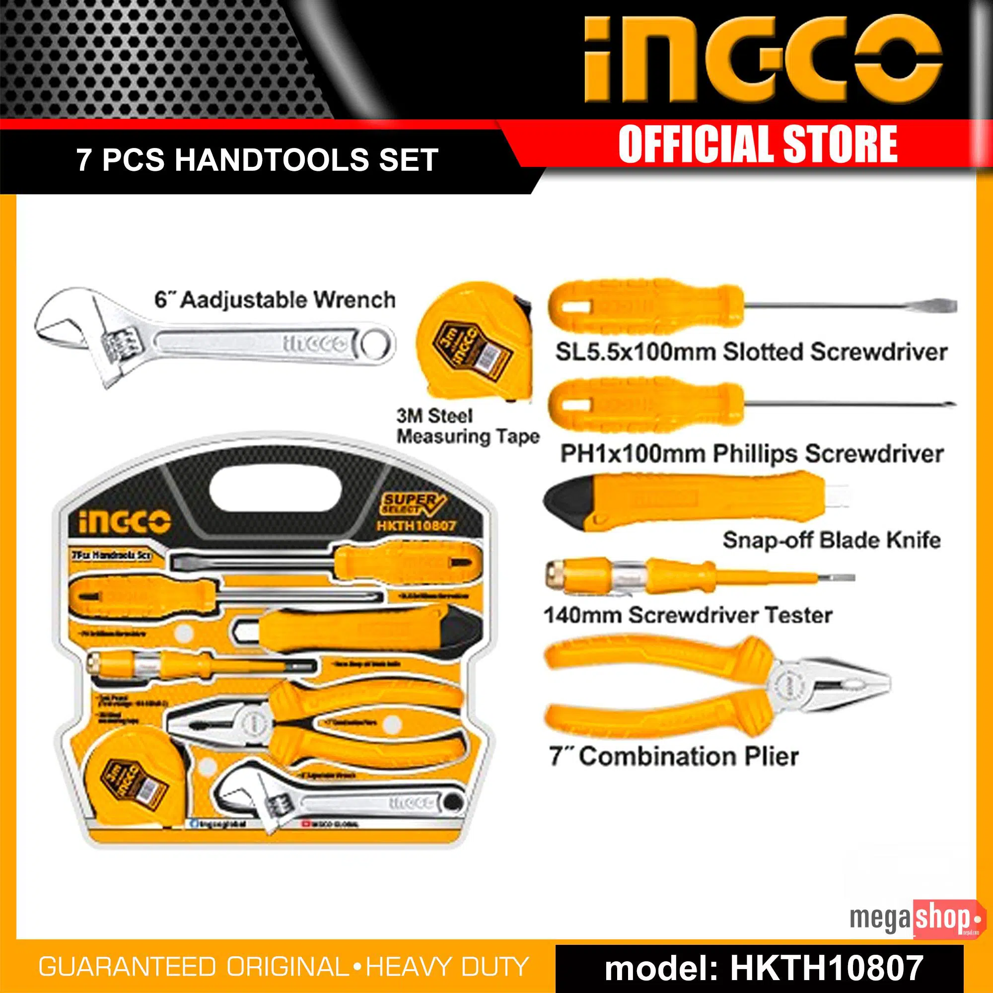 Ingco 7pcs Handtools Set - HKTH10807 Ingco 7pcs Handtools Set - HKTH10807