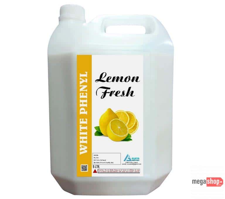 White Phenyl 5 ltr Lemon Fragrance