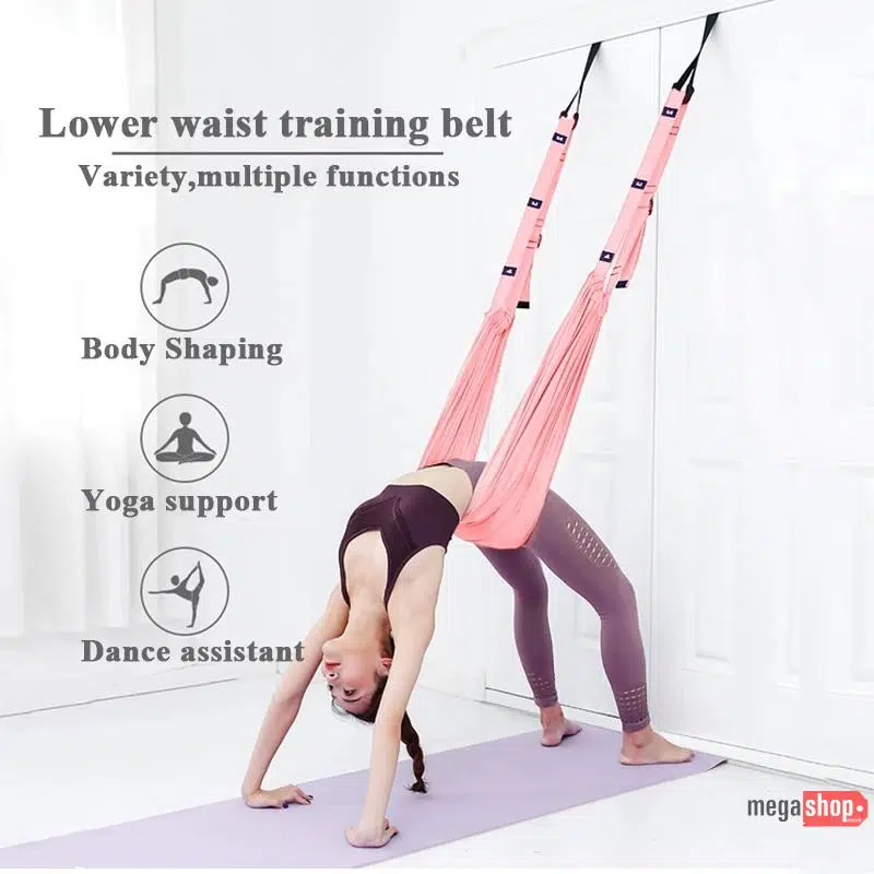 Aerial Yoga Rope - 7 Aerial Yoga Rope, Indoor Yoga Dance Pilates Low Waist Trainer, Full Body Stretching Assisting Trainer - Image 1