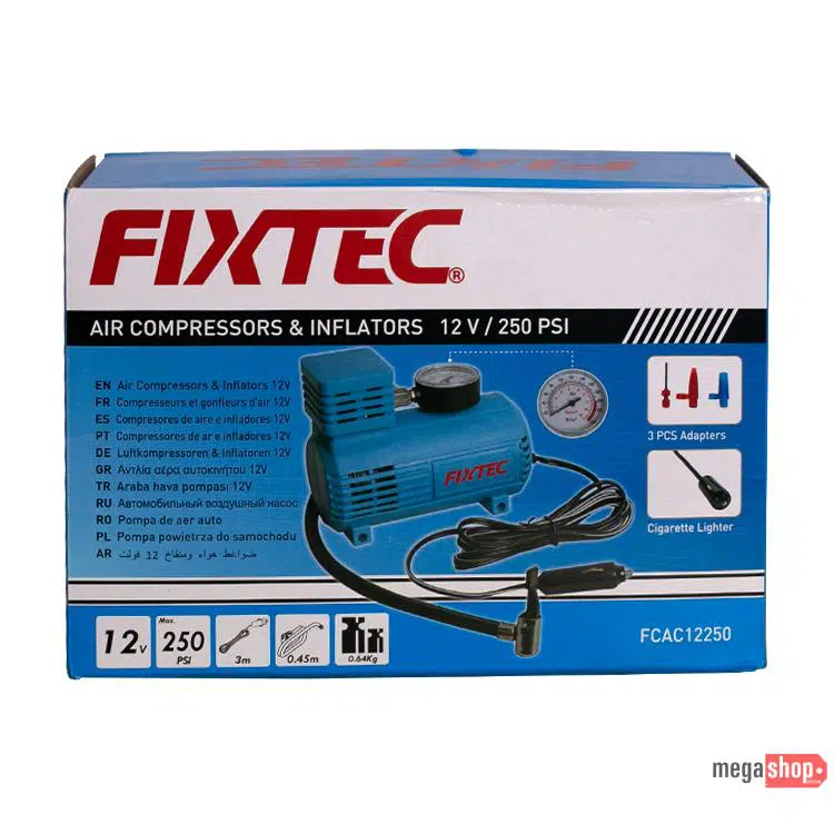 FIXTEC Mini Car Air Compressor 260Psi - High-Pressure 12V Portable FIXTEC Mini Car Air Compressor 260Psi - High-Pressure 12V Portable