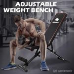 ADVENOR Foldable Weight Bench - Adjustable Dumbbell Bench