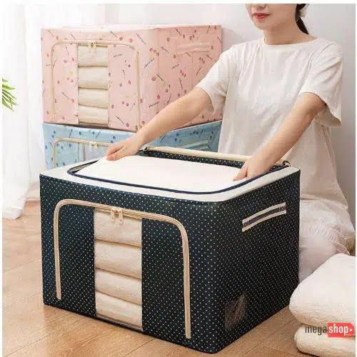 Fabric Foldable Box Steel Frame Collapsible Wardrobe Storage Organizer Bag Fabric Foldable Box Steel Frame Collapsible Wardrobe Storage Organizer Bag