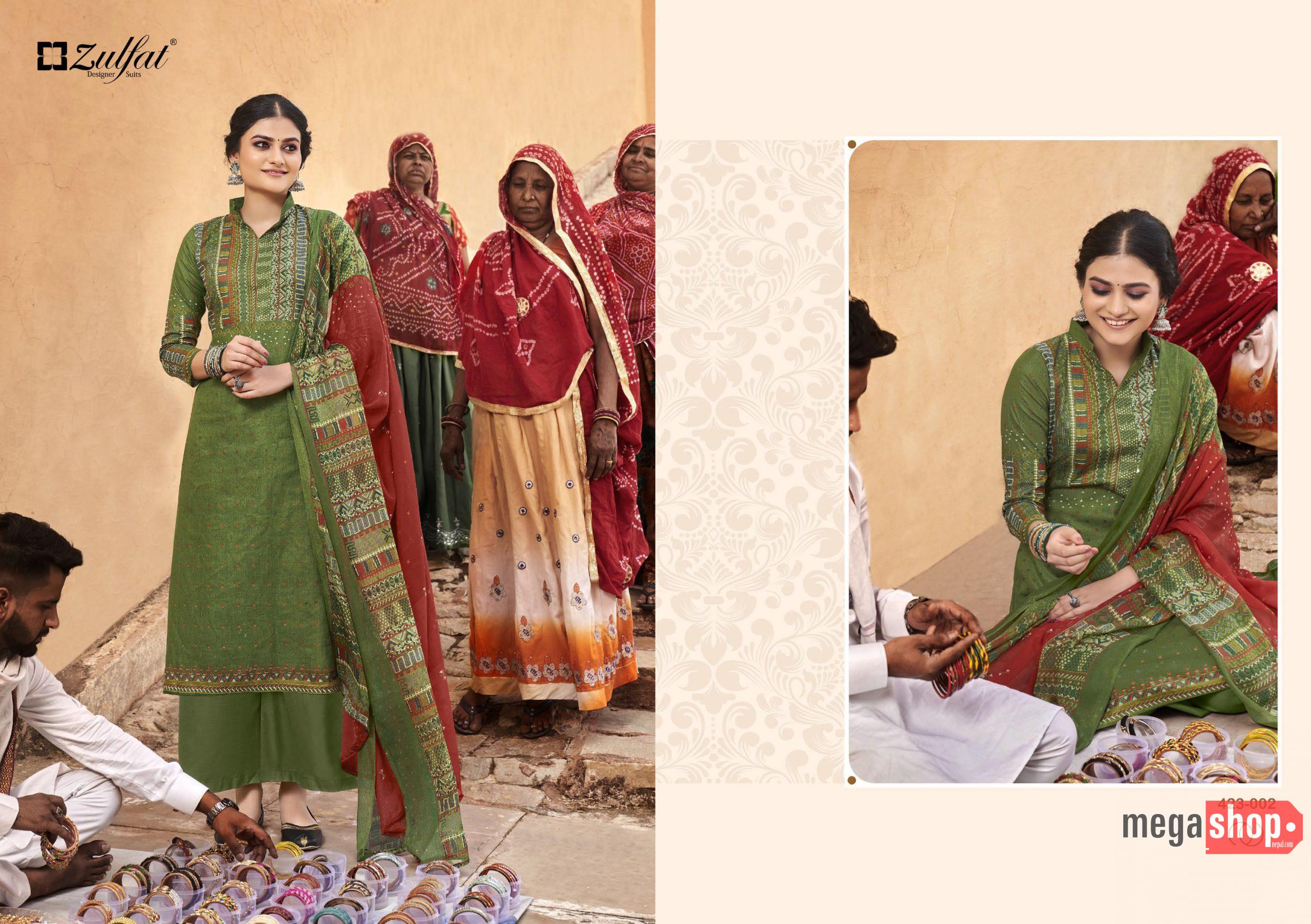 C Riyasat Zulfat Designer Suits Riyasat pure Cotton Digital Dress Material ...