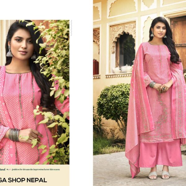 Cotton Unstitched Kurta Set - Kurta, Salwar and Shawl ZF-M-422-001