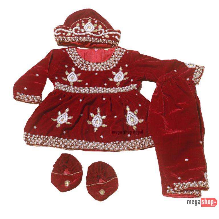 Baby Girl Pashni Dress For Rice Feeding Ceremony Weaning Occasions