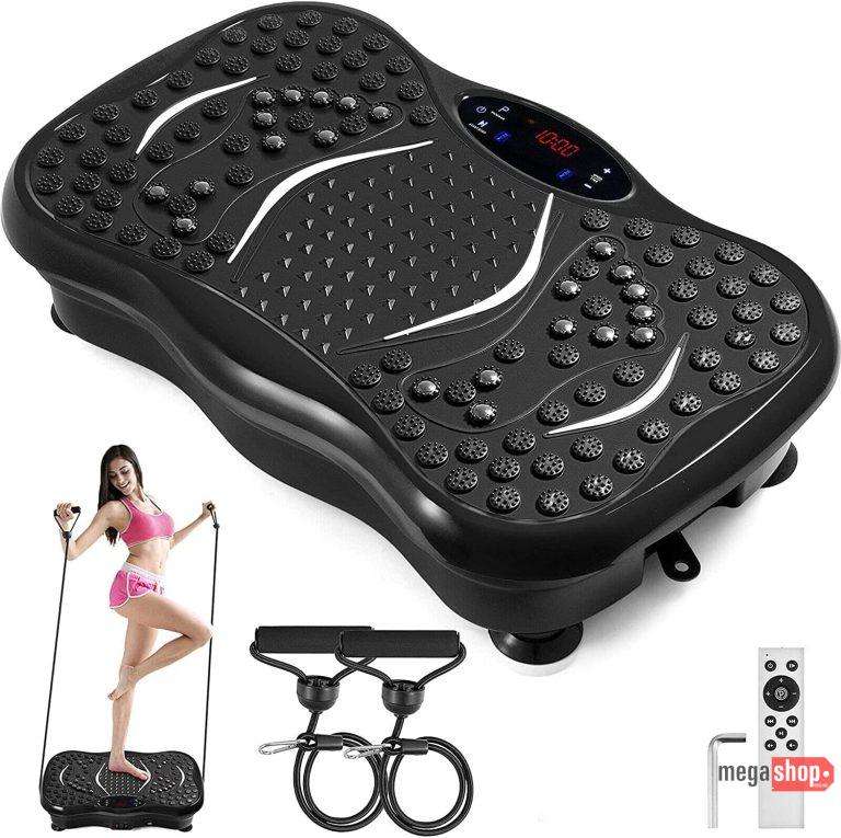 【VARIOUS MODE & SPEED LEVEL】 180 Speed Level and 3 Training Channels. Walking, Jogging, Running are all available. 【SAFE & MULTIPLE ACCESSORIES】- 200W super power motor works silent and efficient. Power outage protection, overheat protection, and so on. 【ON-BOARD & REMOTE CONTROL】- LCD digital display has program selection, start/stop, music play, speed/time Selection, time display. 【ABS SHELL AND STABLE BASE】- Made of ABS with piano paint for high durability. 4 rubber sucker feet for more stability and keeping the floor from scratching during exercising. Whole Body Vibration Massager